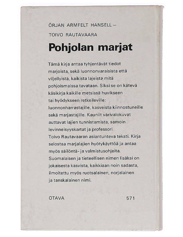 Pohjolan marjat - Armfelt Hansell, Örjan - Tietokirjat ja oppaat - 10105461285 - 1
