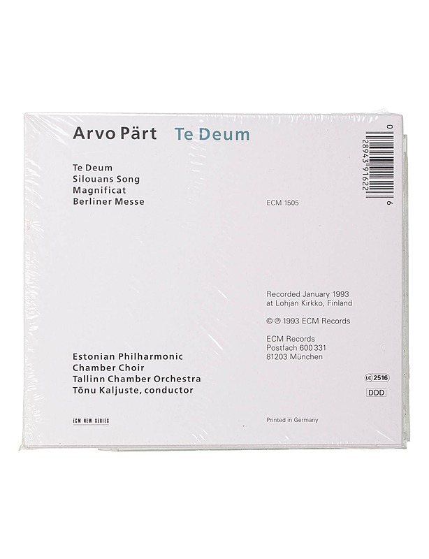 Arvo Pärt: Te Deum - CD - CD-levyt - 10105461317 - 1