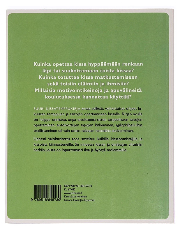 Suuri kissatemppukirja : opeta kissallesi hyödyllisiä taitoja, temppuja ja tapoja - Väyrynen, Elina - Tietokirjat ja oppaat - 10105461406 - 1