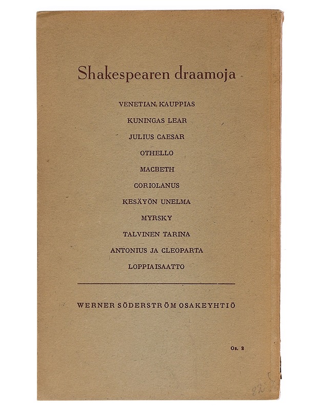 Macbeth - Shakespeare, William - Romaanit ja novellit - 10105461424 - 1