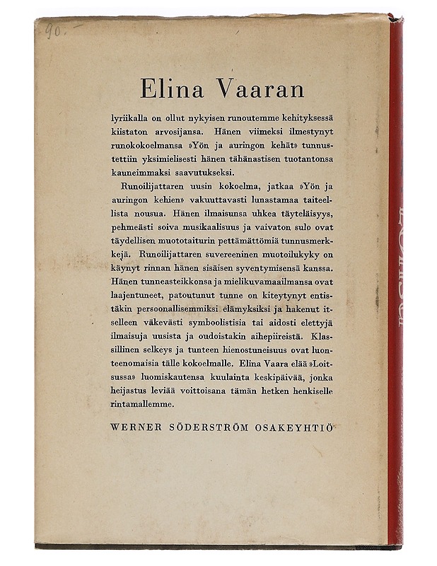 Loitsu - Elina Vaara - Runot ja näytelmät - 10105461471 - 1