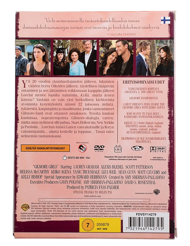 Gilmoren tytöt: kausi 7 - DVD - DVD-elokuvat - 10105461612 - 1