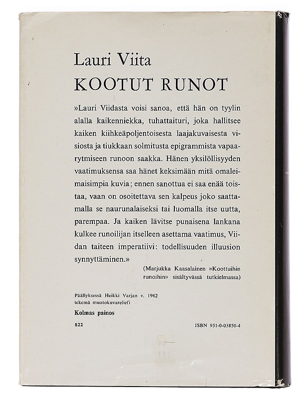 Kootut runot - Lauri Viita - Runot ja näytelmät - 10105461687 - 1