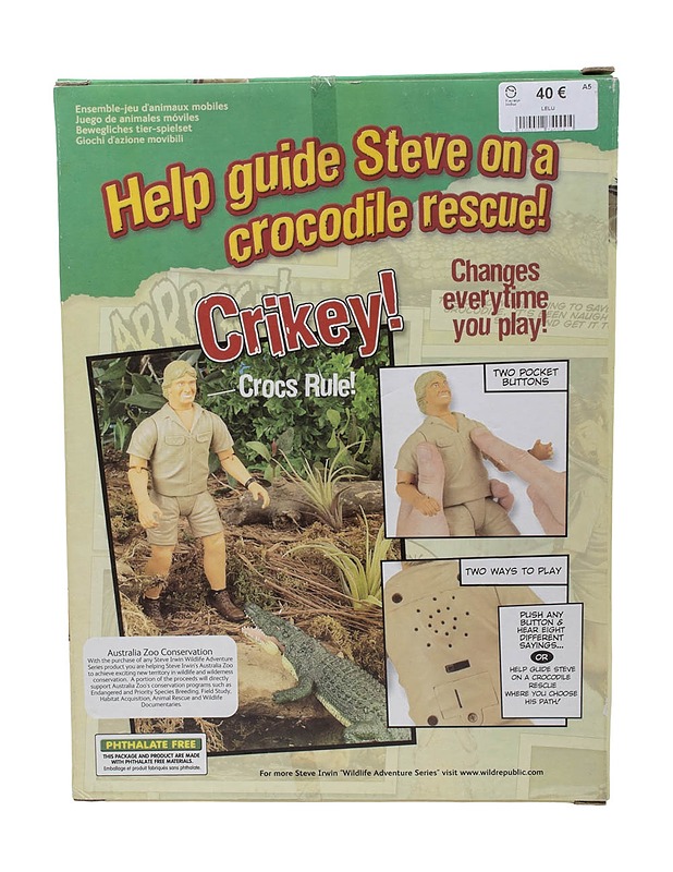 WILD REPUBLIC Wildlife Adventure Steve Irwin - Puhuva toimintafiguurisetti - Lasten lelut - 10105461726 - 1