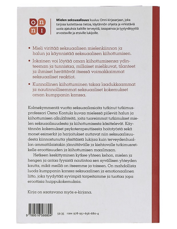 Mielen seksuaalisuus : matka kiihottumisen alkulähteille - Osmo Kontula - Hyvinvointikirjat - 10105461749 - 1