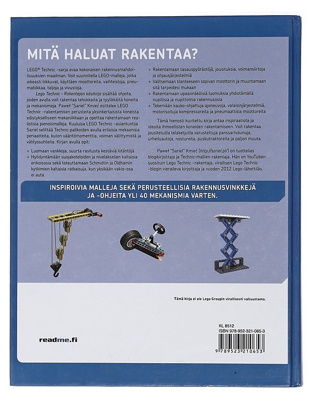 Lego Technic : rakentajan käsikirja - Kmie?, Pawel - Harrastekirjat - 10105461772 - 1