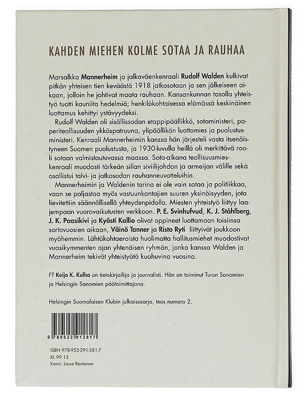 Marski ja hänen varjonsa : kahden miehen kolme sotaa ja rauhaa - Keijo K. Kulha - Elämäkerrat ja muistelmat - 10105461854 - 1