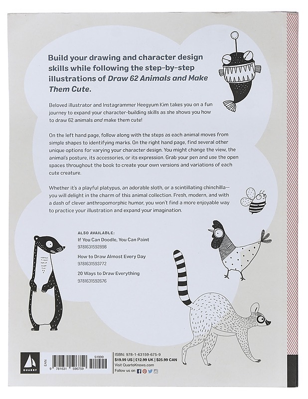 Draw 62 animals - Heegyum Kim - Tietokirjat ja oppaat - 10105461931 - 1