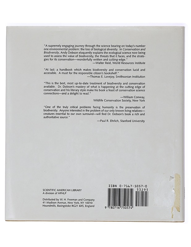 Conservation and biodiversity - Andrew P. Dobson - Tietokirjat ja oppaat - 10105461997 - 1