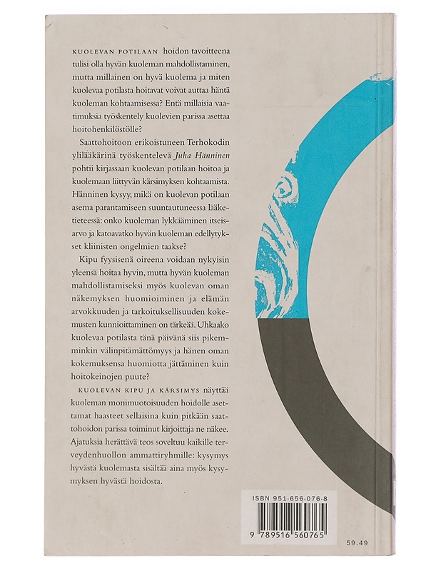 Kuolevan kipu ja kärsimys - Juha Hänninen - Tietokirjat ja oppaat - 10105462136 - 1