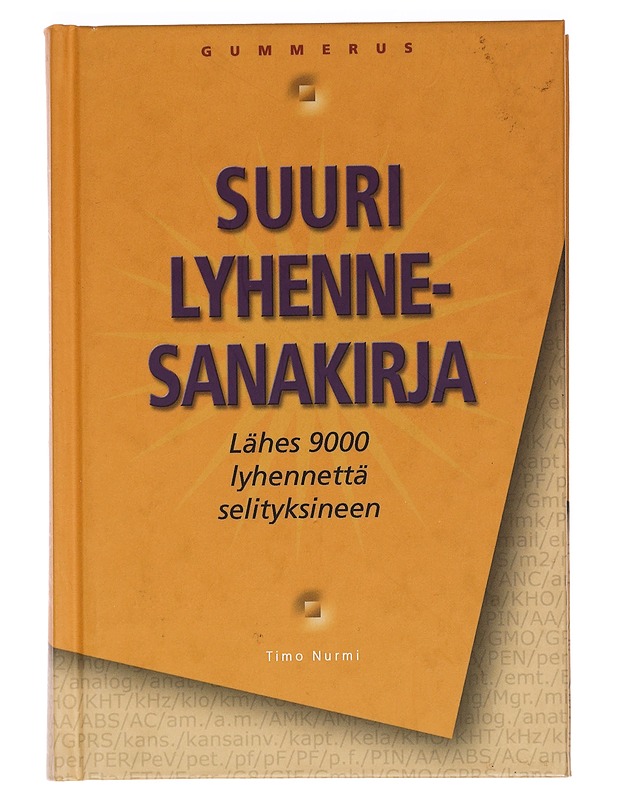 Suuri lyhennesanakirja - Timo Nurmi  - Matkaoppaat ja sanakirjat - 10105462178 - 0