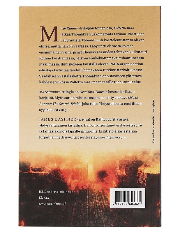 Maze runner. II, Poltettu maa - Dashner, James - Lastenkirjat - 10105462179 - 1