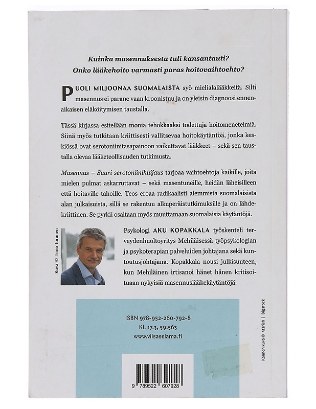 Masennus: Suuri serotoniinihuijaus - Aku Kopakkala - Hyvinvointikirjat - 10105462194 - 1
