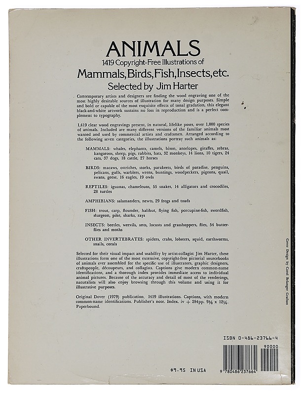 Animals : 1419 copyright-free illustrations of mammals, birds, fish, insects, etc. : a pictorial archive from nineteenth-century sources - Harter, Jim - Tietokirjat - 10105462202 - 1