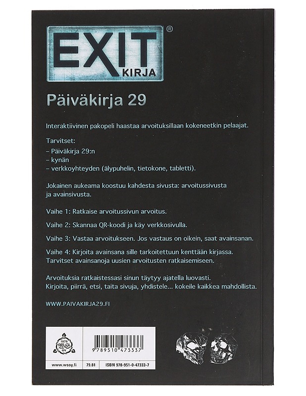 Päiväkirja 29 Interaktiivinen pakopeli - Chassapakis, Dimitris - Tietokirjat ja oppaat - 10105462262 - 1