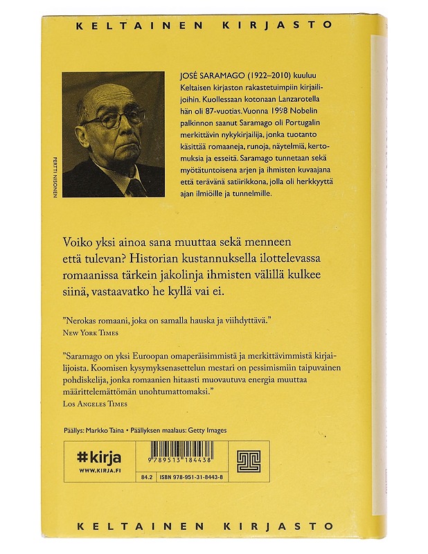 Lissabonin piirityksen kirjuri - Saramago, José - Romaanit ja novellit - 10105462280 - 1