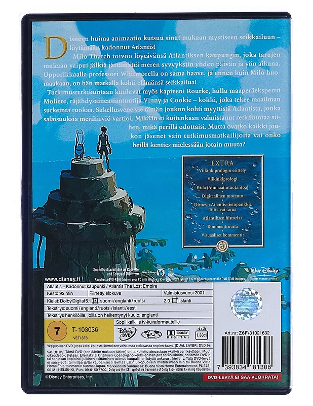 Walt Disney Atlantis - DVD - DVD-elokuvat - 10105462323 - 1