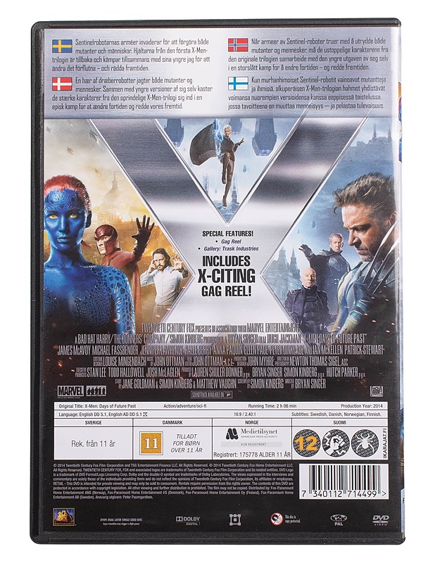 X-Men: Days Of Future Past - DVD - DVD-elokuvat - 10105462329 - 1