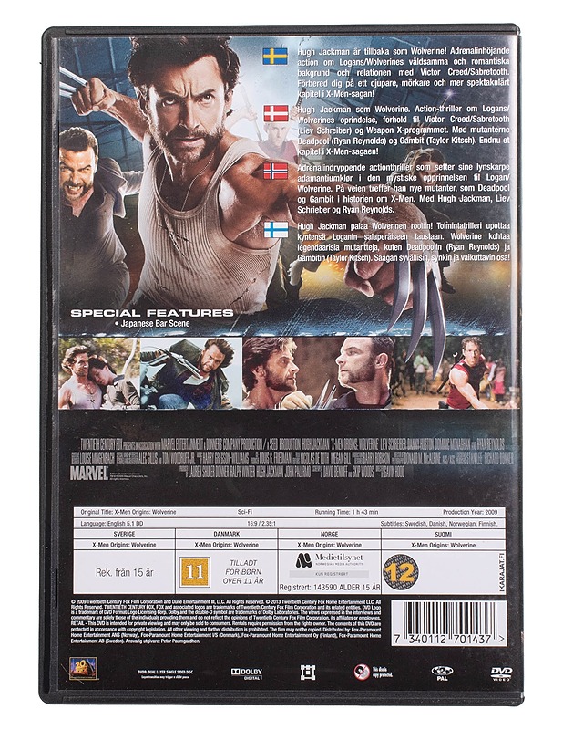 X-Men origins: Wolverine - DVD - DVD-elokuvat - 10105462341 - 1