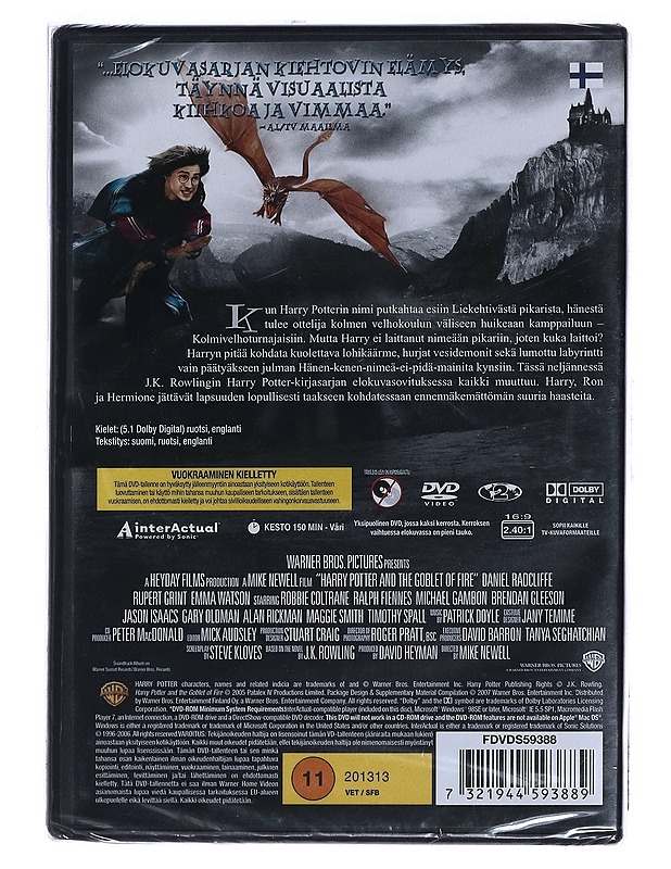 Harry Potter ja Liekehtivä Pikari - DVD - DVD-elokuvat - 10105462389 - 1
