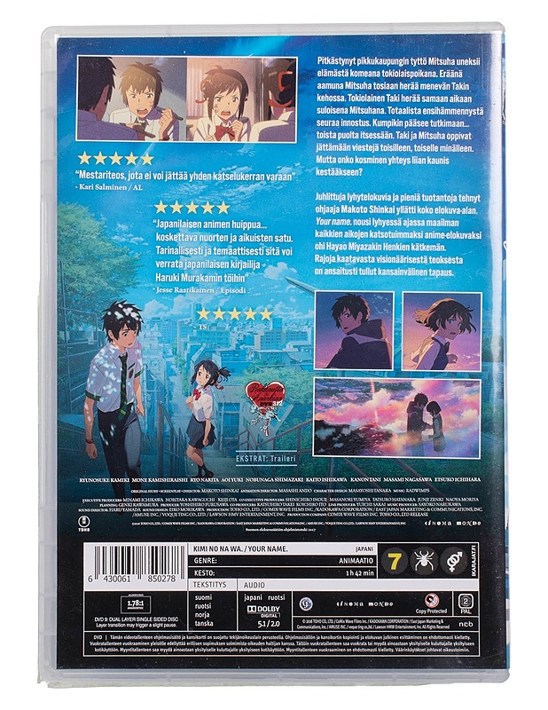 Your Name - Blu-Ray - DVD-elokuvat - 10105462383 - 1