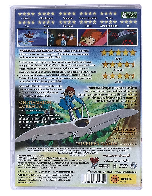 Ghibli: Tuulen Laakson Nausicaä - DVD - DVD-elokuvat - 10105462393 - 1