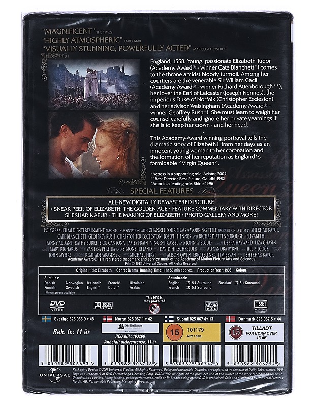 Elizabeth - DVD - DVD-elokuvat - 10105462456 - 1
