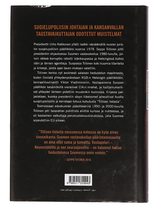 Tiitinen : vakoilijoita ja veijareita - Tiitinen, Seppo - Elämäkerrat ja muistelmat - 10105462454 - 1