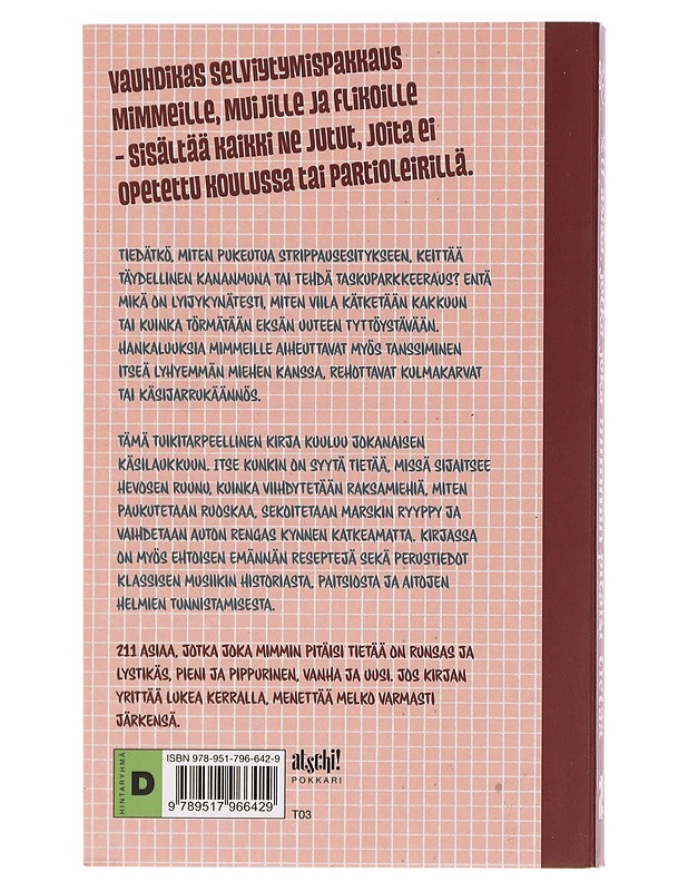211 asiaa, jotka joka mimmin pitäisi tietää - Cutler, Bunty - Harrastekirjat - 10105462493 - 1