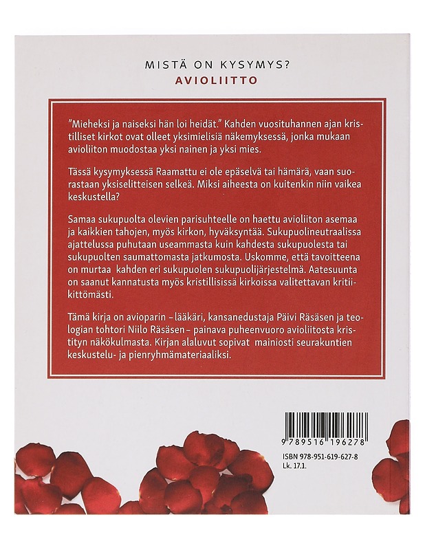 Avioliitto : mistä on kysymys? - Räsänen, Päivi - Harrastekirjat - 10105462513 - 1