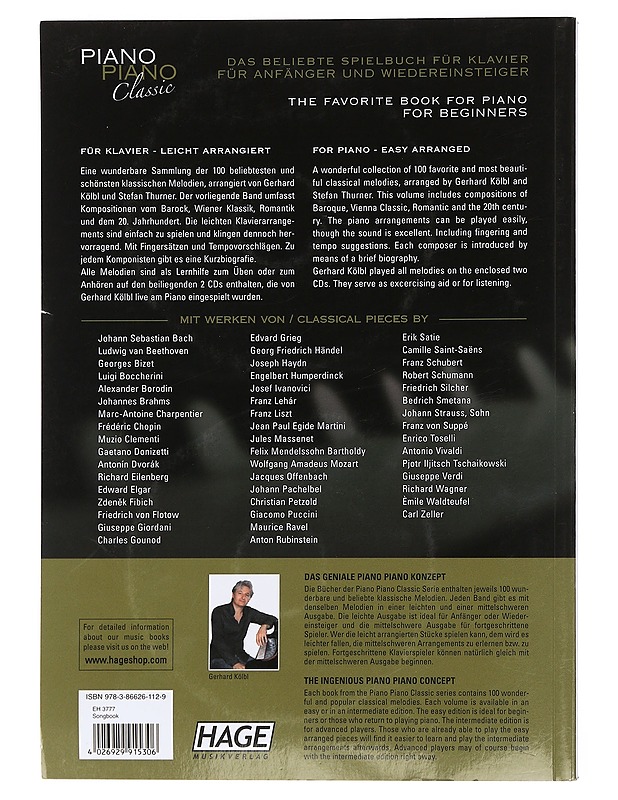Piano Classic - Gerhard Kölbl - Musiikki- ja elokuvakirjat - 10105462574 - 1
