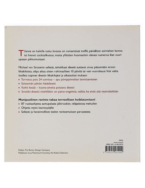 Pikkumusta-dieetti - Van Straten, Michael - Ruokakirjat - 10105462616 - 1