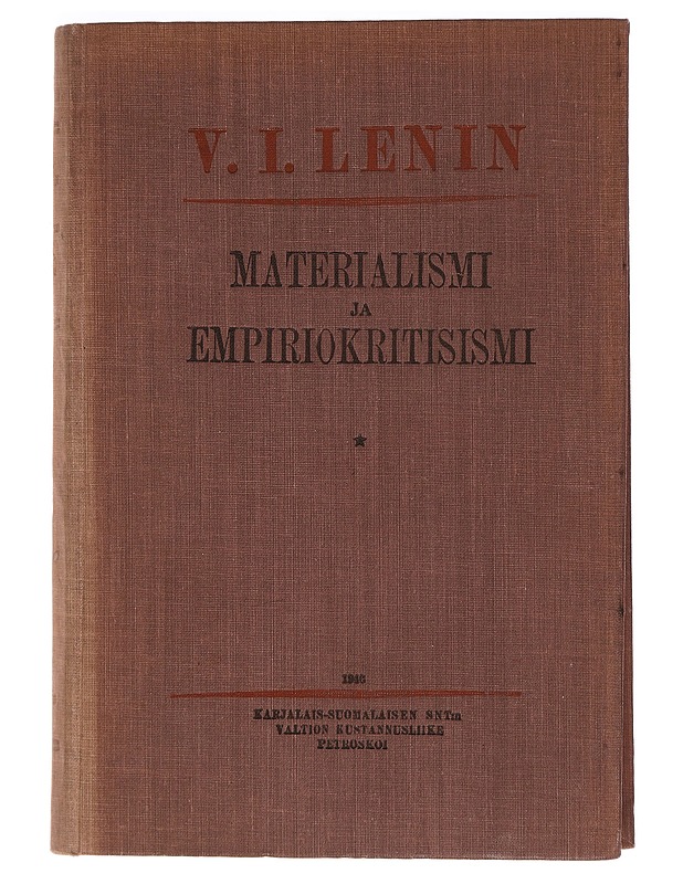 Materialismi ja empiriokritisismi - V.I. Lenin - Historiakirjat - 10105462730 - 0