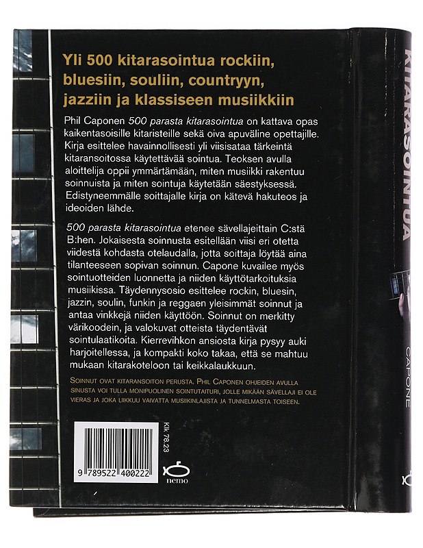 500 parasta kitarasointua : parhaat soinnut rockiin, bluesiin, souliin, countryyn, jazziin ja klassiseen musiikkiin - Capone, Phil - Musiikki- ja elokuvakirjat - 10105462808 - 1