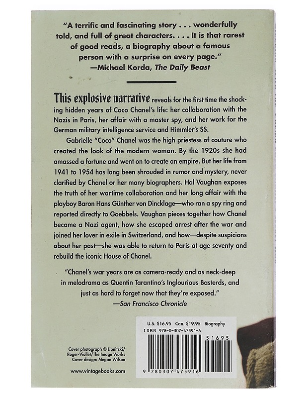 Sleeping with the Enemy: Coco Chanel's Secret War - Vaughan, Hal - Elämäkerrat ja muistelmat - 10105462823 - 1
