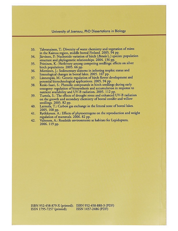 Roadside environments as habitats for Lepidoptera - Anu Valtonen - Tietokirjat ja oppaat - 10105462830 - 1
