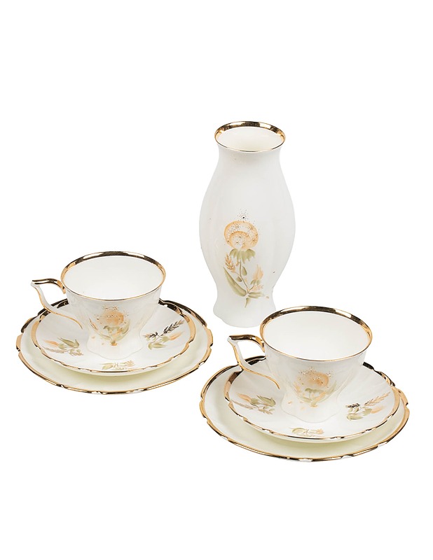 JIESIA posliinikahvisetti, 5 osaa - Lautaset ja kulhot - 10105462923 - 2