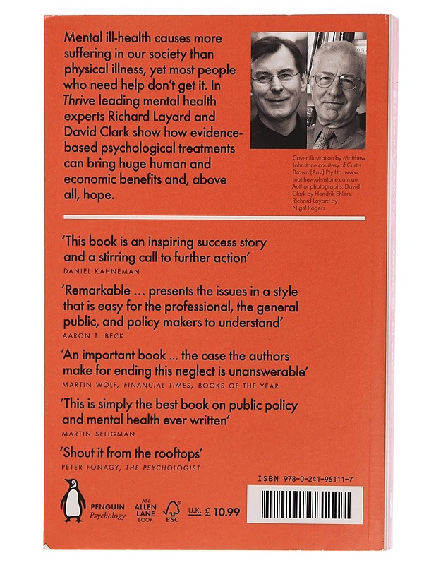 Thrive : the power of psychological therapy - Layard, Richard - Tietokirjat ja oppaat - 10105462976 - 1