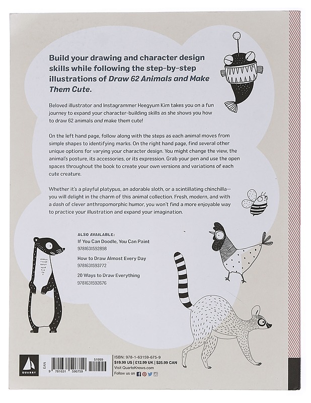 Draw 62 Animals and Make Them Cute - Harrastekirjat - 10105463035 - 1