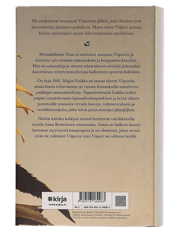 Siemen - Anna Kortelainen - Romaanit ja novellit - 10105463047 - 1