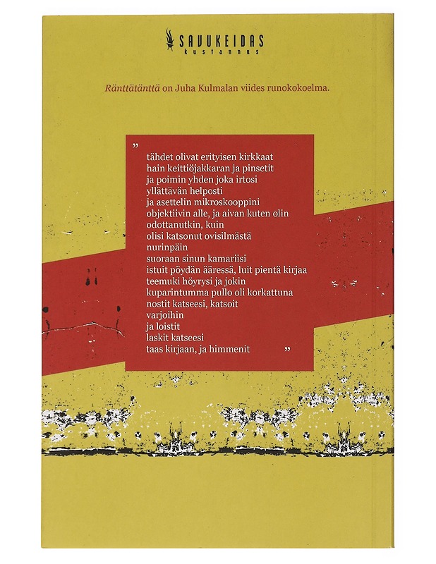 Ränttätänttä - Juha Kulmala - Runot ja näytelmät - 10105463124 - 1