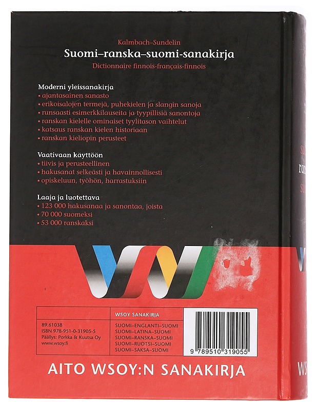 Suomi-ranska-suomi-sanakirja - Kalmbach, Jean-Michel - Tietokirjat ja oppaat - 10105463191 - 1