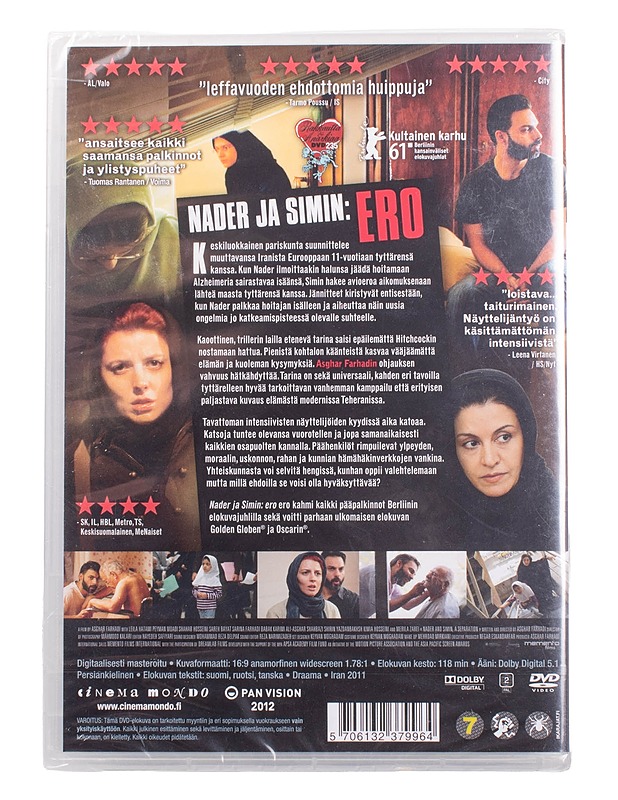 Nader ja Simin: Ero - DVD - DVD-elokuvat - 10105463261 - 1