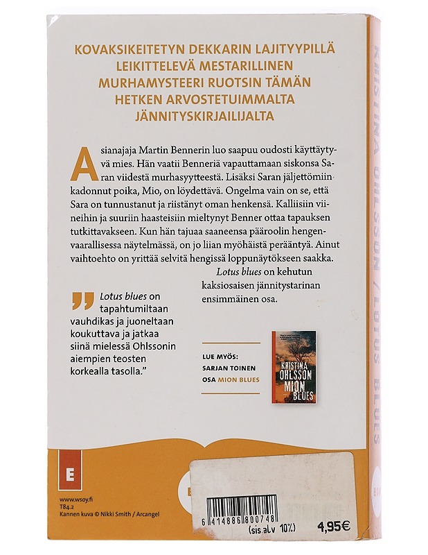 Lotus blues - Ohlsson, Kristina - Jännitys ja dekkarit - 10105463334 - 1