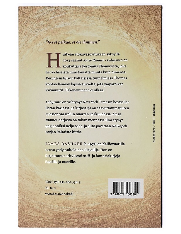 Maze runner. Labyrintti - Dashner, James - Fantasia- ja scifi - 10105463341 - 1