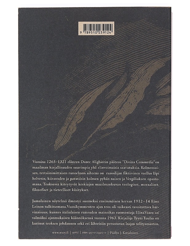 Jumalainen näytelmä - Dante Alighieri - Romaanit ja novellit - 10105463381 - 1