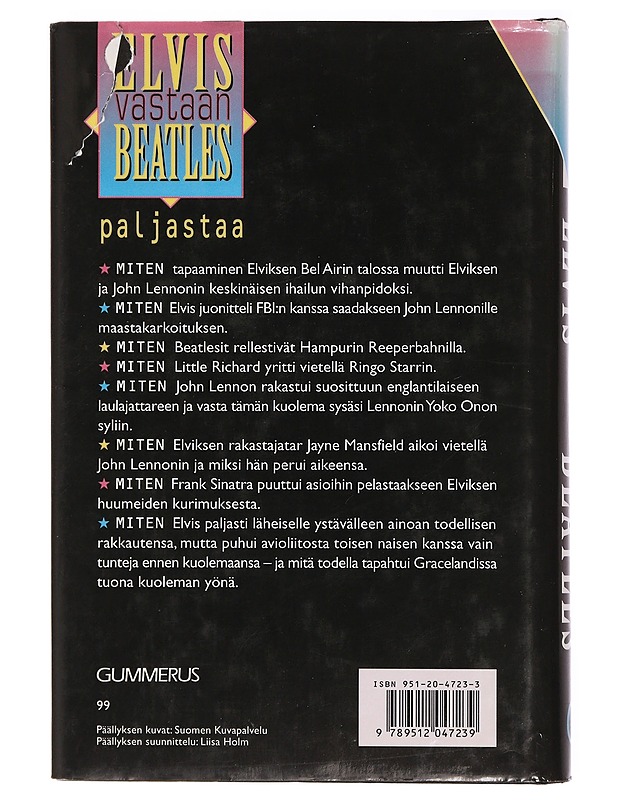 Elvis vastaan Beatles - Hutchins, Chris - Elämäkerrat ja muistelmat - 10105463430 - 1