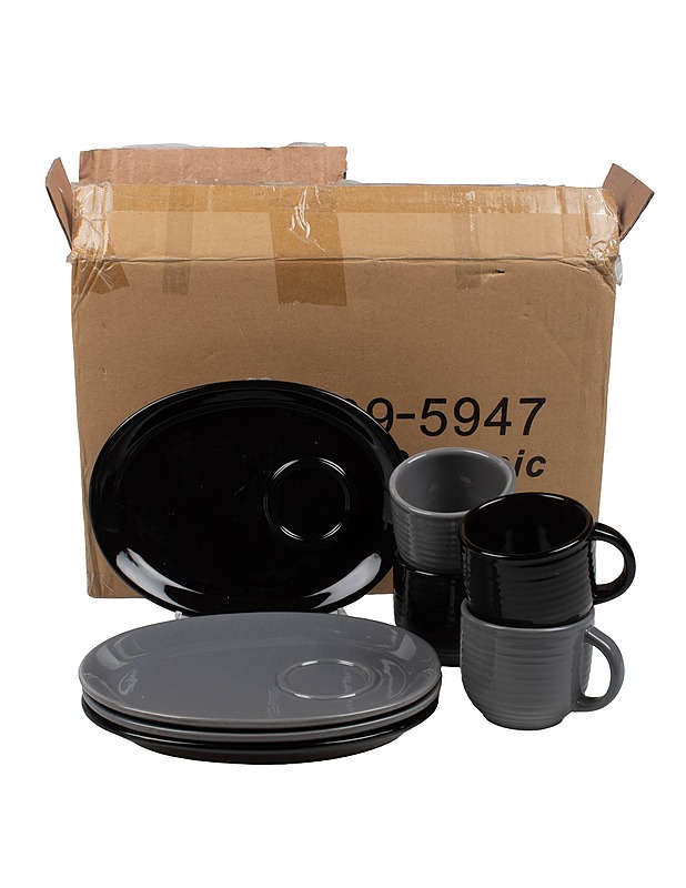 Keraaminen aamiaissetti, 8 osaa - Lautaset ja kulhot - 10105463738 - 0