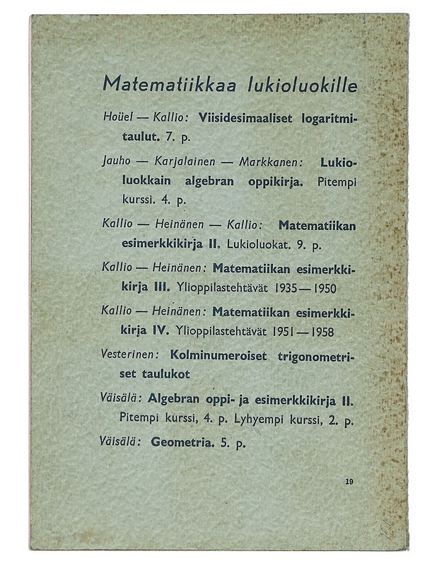 Trigonometria - K. Väisälä - Tietokirjat ja oppaat - 10105463758 - 1