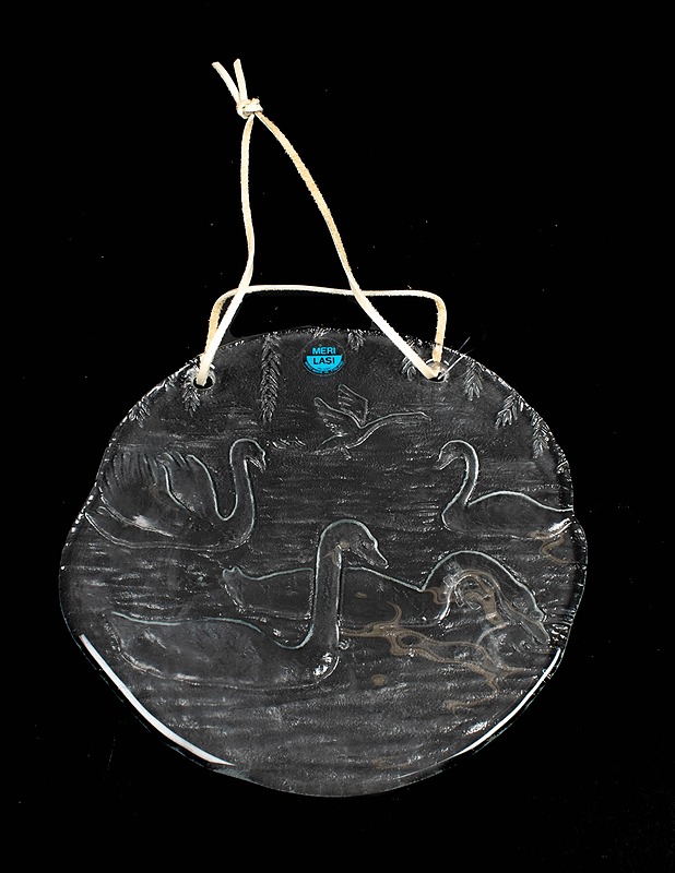 MERILASI Joutsenet lasitaulu - Koriste-esineet - 10105463763 - 0